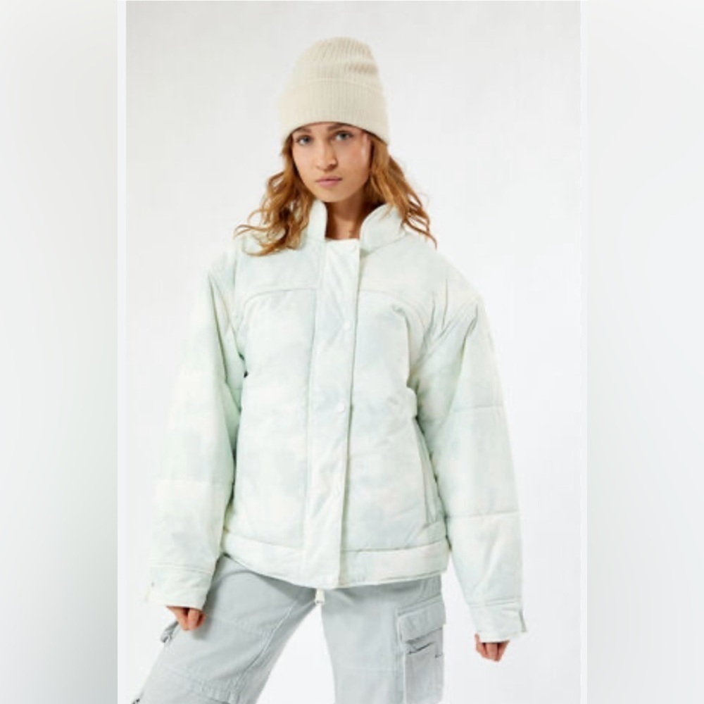 NEW, Free People FP Movement Bunny Slope Puffer Jacket Mint Color XL Oversized - Picture 8 of 8
